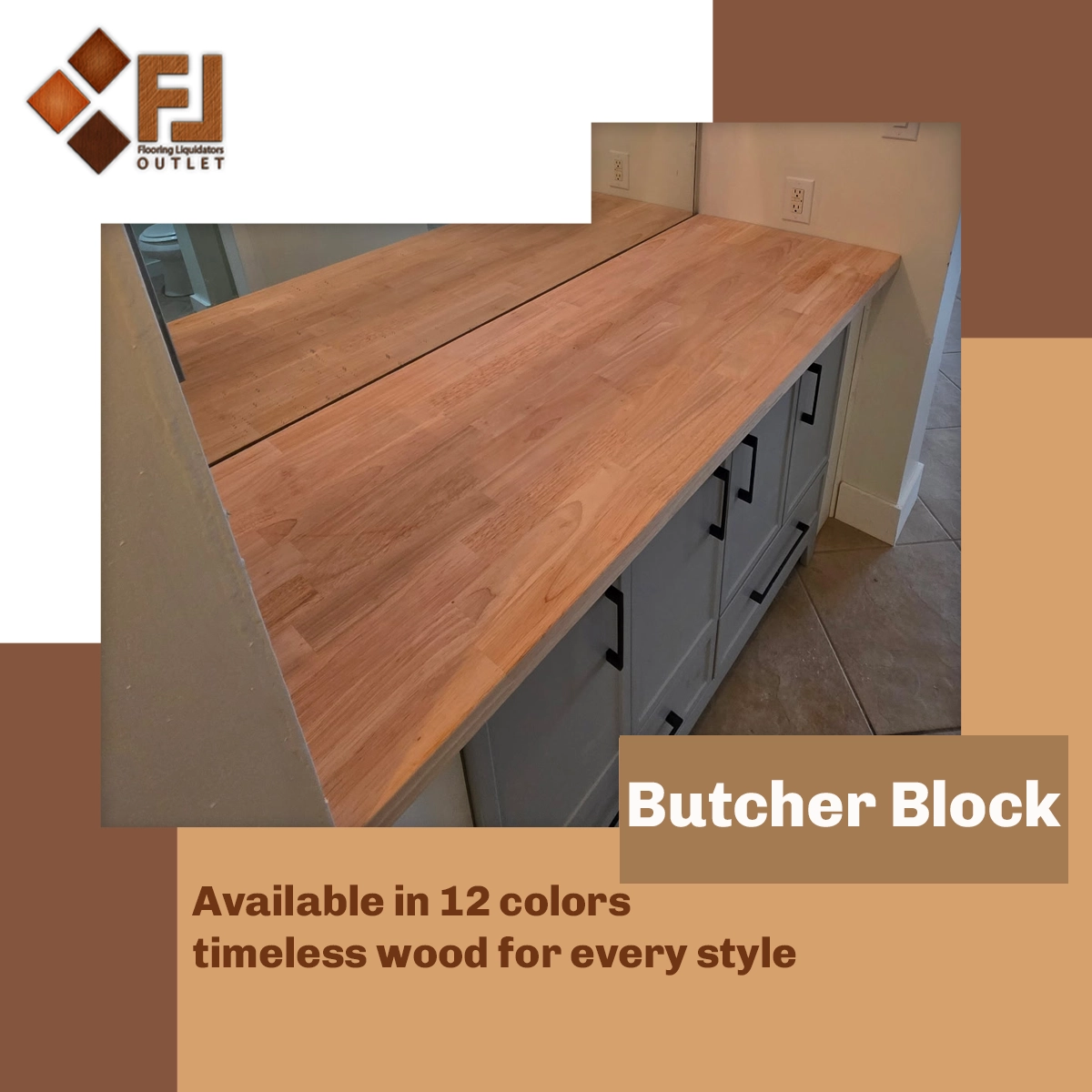 Butcher block close-up โ smooth finish detail