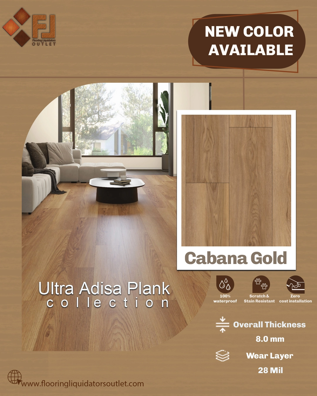 new LVP colors Cabana Gold