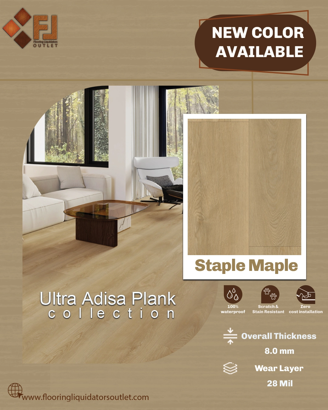 new LVP colors Staple Maple