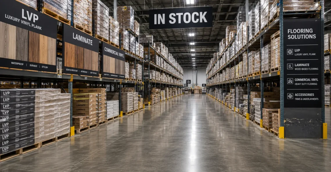 Large flooring warehouse near me with industrial-scale inventory and variety of products